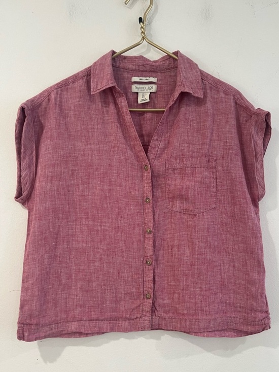 Rachel Zoe Tops - Rachel Zoe  Linen Button Front Shirt mauve color S